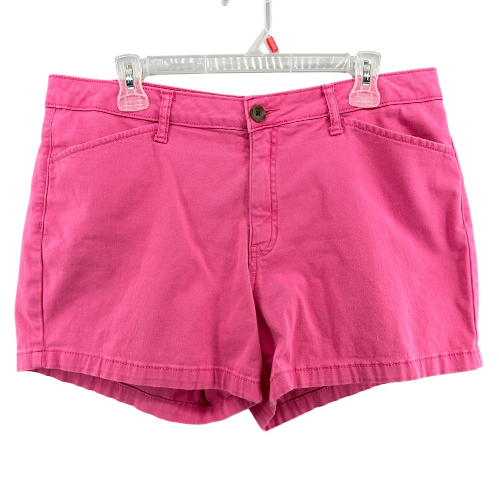 St John's Bay‎ Pink Chino Shorts 4.5" Inseam Petite Size 16